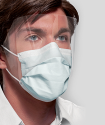 Mask Turquois Isofluid Fog Free w/Shield ASTM Level 1, 25/Box