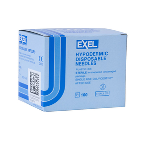 Hypodermic Needle Regular Bevel 100/Pkg (Exel)