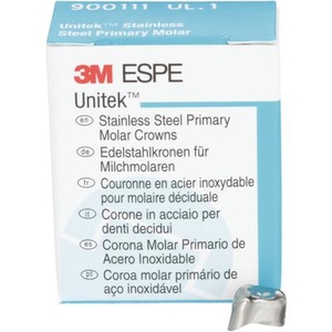 Unitek 2nd Primary Stainless Steel Crowns Refill Upper Left Molar 5/Pkg (3M)