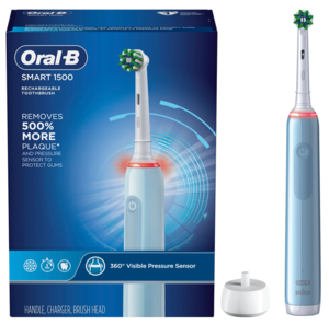 Oral-B Smart 1500 Electric Toothbrush 3/pk Blue 