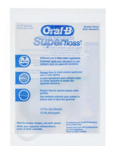 SuperFloss Trial Pack, Mint, 100/Pkg (Oral-B)
