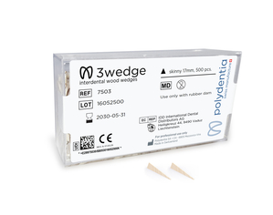 3-Wedge Wooden Wedges 500/Pkg (Polydentia)