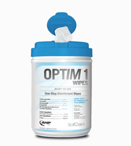 OPTIM 1 Disinfectant 0.5% Hydrogen Peroxide Wipes 6