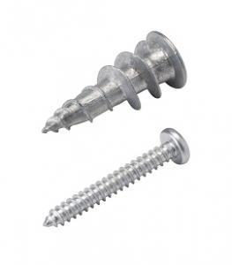 Wall Anchors w/Screws, Metal (25)