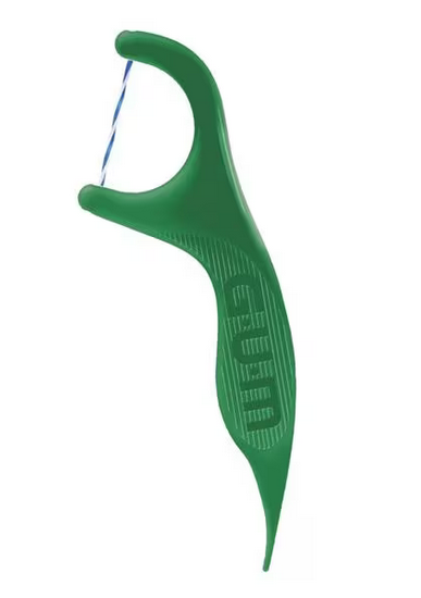 Floss Picks Twisted Mint Green 3/Package 48/Bx (GUM)