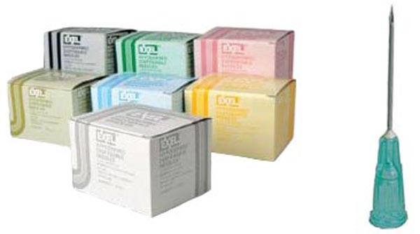Hypodermic Needle Regular Bevel 100/Pkg (Exel)