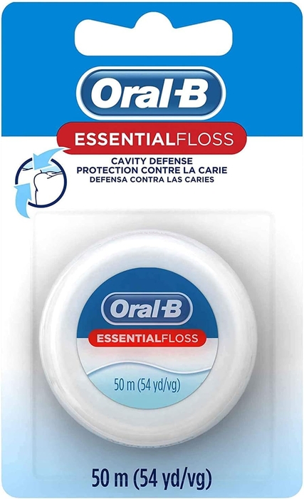 Oral-B Floss, Essentials, Cavity Protection, Unflavored, 55yds, 24/cs