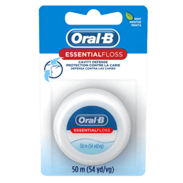 Oral-B Floss, Essentials, Mint, 55yds, 24/cs