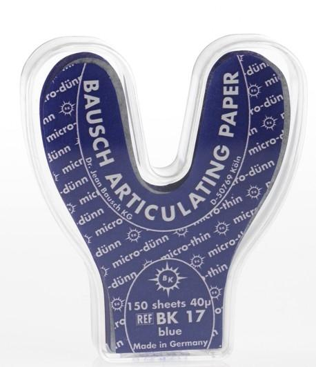 Articulating Arti-Check Paper X-Thin Horseshoe 150 Sheets Blue (Bausch)